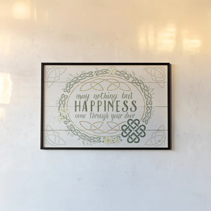 Irish Blessings V by Janelle Penner. shown as a paper print in a black flame. Available as a archival giclee rolled canvas, fine art paper, or poster print. SKU 31373i.