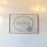 Irish Blessings V by Janelle Penner. shown as a paper print in a natural frame. Available as a archival giclee rolled canvas, fine art paper, or poster print. SKU 31373i.