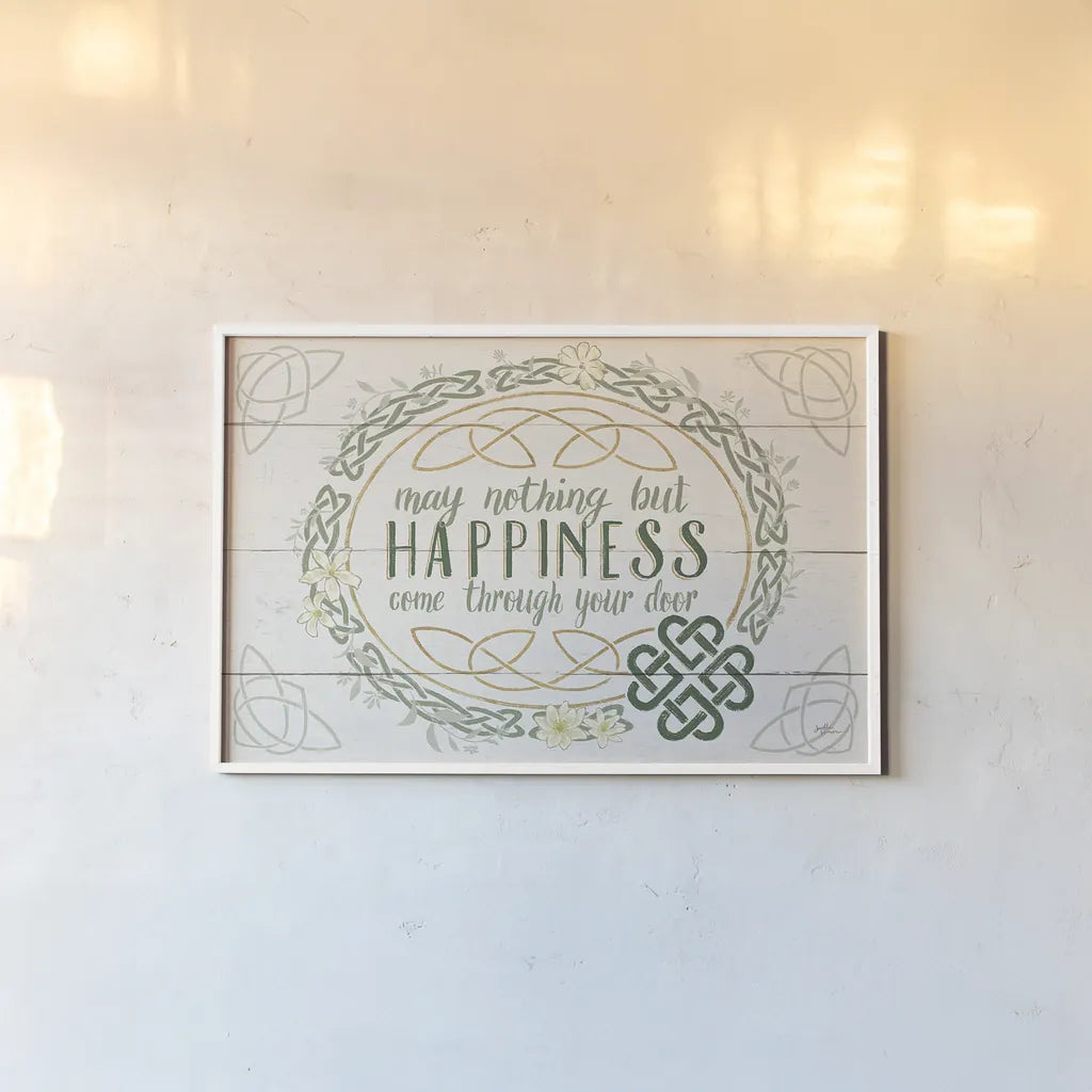 Irish Blessings V by Janelle Penner. shown as a paper print in a white frame. Available as a archival giclee rolled canvas, fine art paper, or poster print. SKU 31373i.