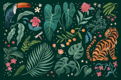 Jungle Love I by Janelle Penner. SKU 56088i. Archival Giclee Fine art print for wall decor.