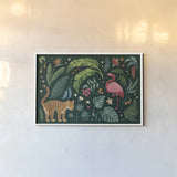 Jungle Love II by Janelle Penner. shown as a paper print in a white frame. Available as a archival giclee rolled canvas, fine art paper, or poster print. SKU 56089i.