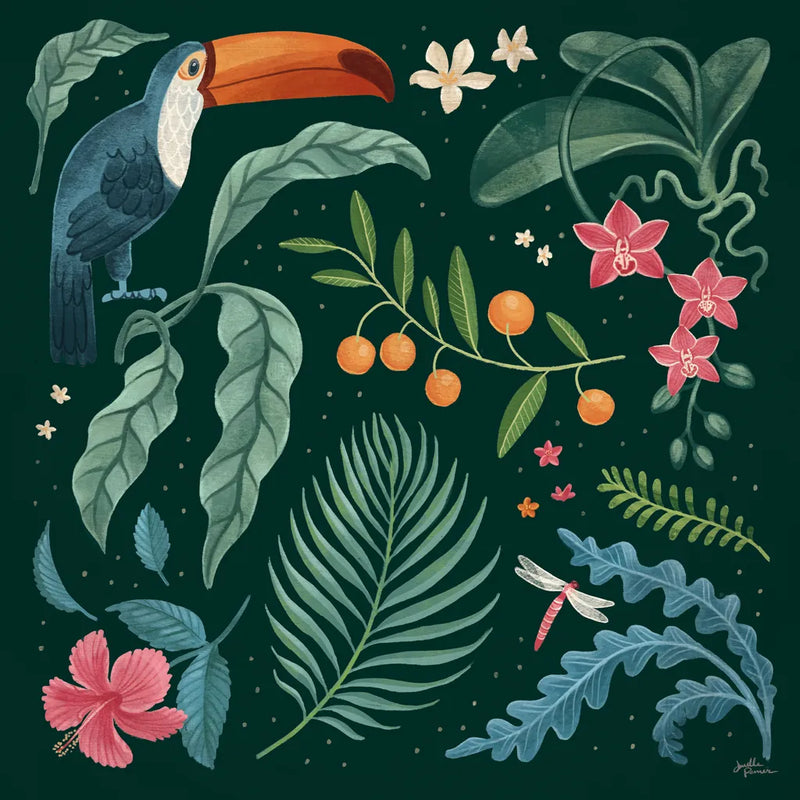 Jungle Love III by Janelle Penner. SKU 56090a. Archival Giclee Fine art print for wall decor.