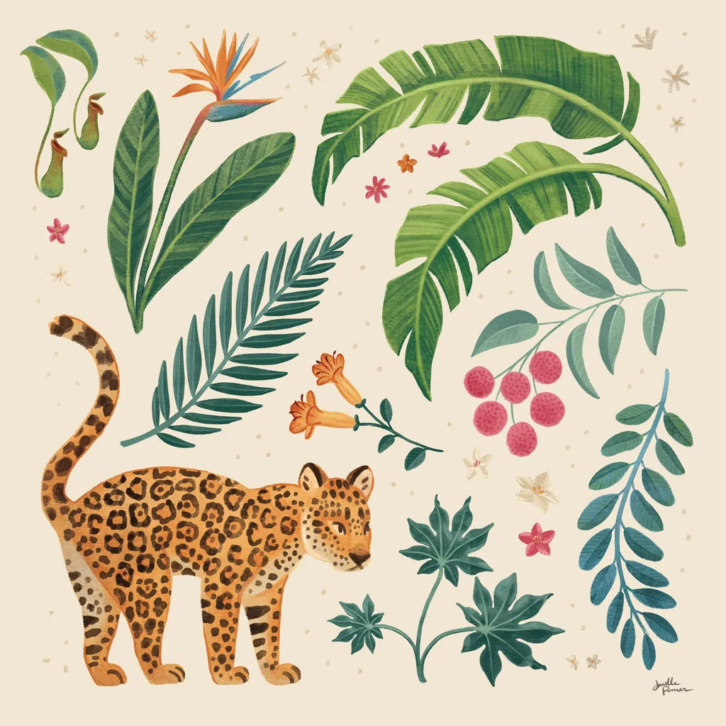 Jungle Love IV Cream by Janelle Penner. SKU 56871a. Archival Giclee Fine art print for wall decor.