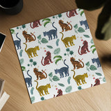 Jungle Love Pattern VI by Janelle Penner. Shown as a detailed flat fine art print, highlighting archival giclee quality. Available as an archival giclee rolled canvas, fine art paper, or poster print. SKU 58842a.