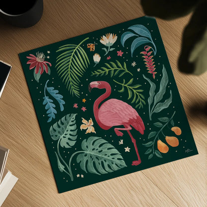 Jungle Love VI by Janelle Penner. Shown as a detailed flat fine art print, highlighting archival giclee quality. Available as an archival giclee rolled canvas, fine art paper, or poster print. SKU 56093a.