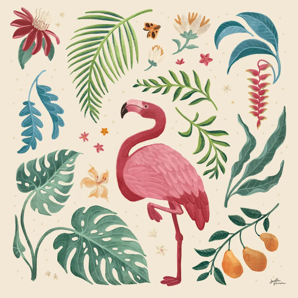 Jungle Love VI Cream by Janelle Penner. SKU 56873a. Archival Giclee Fine art print for wall decor.