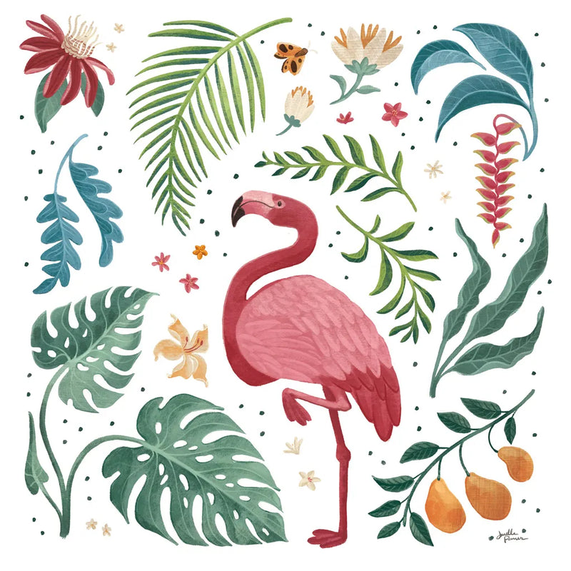 Jungle Love VI White by Janelle Penner. SKU 56360a. Archival Giclee Fine art print for wall decor.