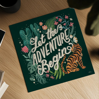 Jungle Love VII by Janelle Penner. Shown as a detailed flat fine art print, highlighting archival giclee quality. Available as an archival giclee rolled canvas, fine art paper, or poster print. SKU 56094a.