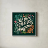 Jungle Love VII by Janelle Penner. Shown in a crisp white glass frame for a clean and minimalist style. Available as an archival giclee rolled canvas, fine art paper, or poster print. SKU 56094a.