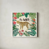 Jungle Vibes III by Janelle Penner. Shown in a crisp white glass frame for a clean and minimalist style. Available as an archival giclee rolled canvas, fine art paper, or poster print. SKU 45862a.