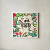 Jungle Vibes IV by Janelle Penner. Shown in a crisp white glass frame for a clean and minimalist style. Available as an archival giclee rolled canvas, fine art paper, or poster print. SKU 45863a.