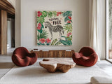 Jungle Vibes IV by Janelle Penner. Shown as extra-large giant wall art in a modern living room. Available as an archival giclee rolled canvas, fine art paper, or poster print. SKU 45863a.