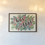 Jungle Vibes VI by Janelle Penner. shown as a paper print in a black flame. Available as a archival giclee rolled canvas, fine art paper, or poster print. SKU 45865i.