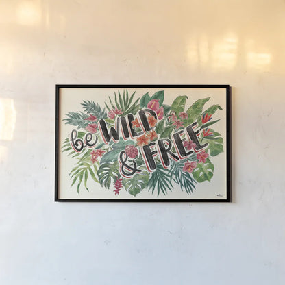 Jungle Vibes VI by Janelle Penner. shown as a paper print in a black flame. Available as a archival giclee rolled canvas, fine art paper, or poster print. SKU 45865i.