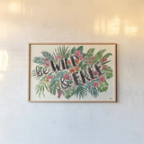 Jungle Vibes VI by Janelle Penner. shown as a paper print in a natural frame. Available as a archival giclee rolled canvas, fine art paper, or poster print. SKU 45865i.