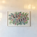 Jungle Vibes VI by Janelle Penner. shown as a paper print in a white frame. Available as a archival giclee rolled canvas, fine art paper, or poster print. SKU 45865i.