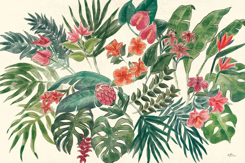 Jungle Vibes VI Leaves by Janelle Penner. SKU 53201i. Archival Giclee Fine art print for wall decor.