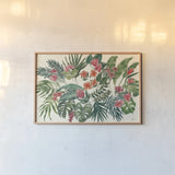 Jungle Vibes VI Leaves by Janelle Penner. shown as a paper print in a natural frame. Available as a archival giclee rolled canvas, fine art paper, or poster print. SKU 53201i.