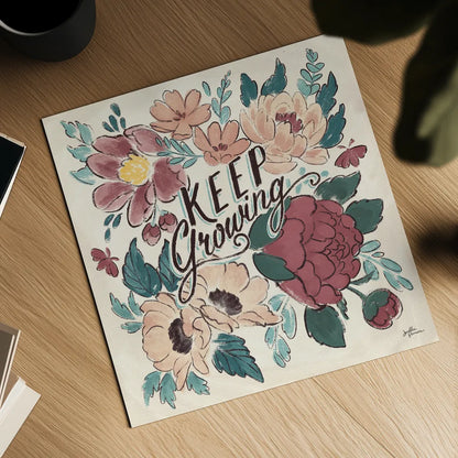 Keep Growing I by Janelle Penner. Shown as a detailed flat fine art print, highlighting archival giclee quality. Available as an archival giclee rolled canvas, fine art paper, or poster print. SKU 74882a.