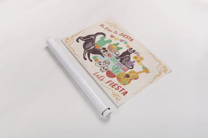 La Calaca I by Janelle Penner. shown as a rolled paper print. Available as archival giclee rolled canvas, fine art paper, or poster print. SKU 75213i.