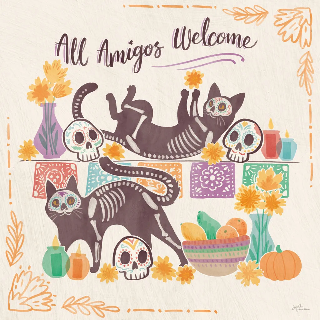 La Calaca III by Janelle Penner. SKU 75215a. Archival Giclee Fine art print for wall decor.