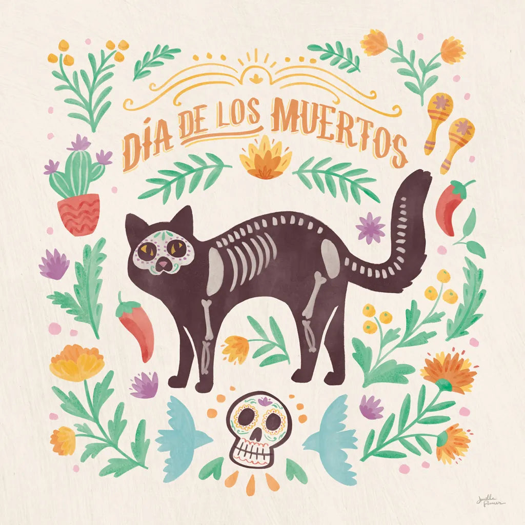 La Calaca IV by Janelle Penner. SKU 75216a. Archival Giclee Fine art print for wall decor.