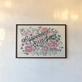 Live in Bloom I by Janelle Penner. shown as a paper print in a black flame. Available as a archival giclee rolled canvas, fine art paper, or poster print. SKU 45940i.