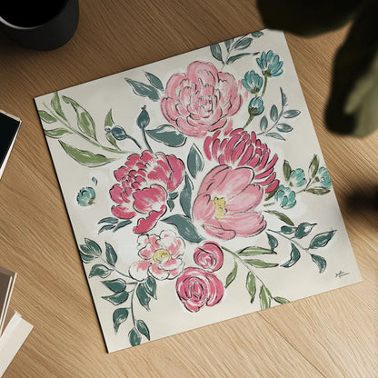 Live in Bloom II - No Words by Janelle Penner. Shown as a detailed flat fine art print, highlighting archival giclee quality. Available as an archival giclee rolled canvas, fine art paper, or poster print. SKU 47200a.