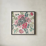 Live in Bloom III by Janelle Penner. Shown in a sleek black glass frame for a contemporary gallery look. Available as an archival giclee rolled canvas, fine art paper, or poster print. SKU 45942a.