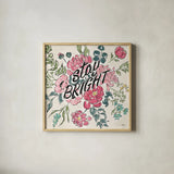 Live in Bloom III by Janelle Penner. Shown in a natural wood glass frame for a timeless modern aesthetic. Available as an archival giclee rolled canvas, fine art paper, or poster print. SKU 45942a.