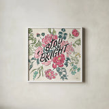 Live in Bloom III by Janelle Penner. Shown in a crisp white glass frame for a clean and minimalist style. Available as an archival giclee rolled canvas, fine art paper, or poster print. SKU 45942a.