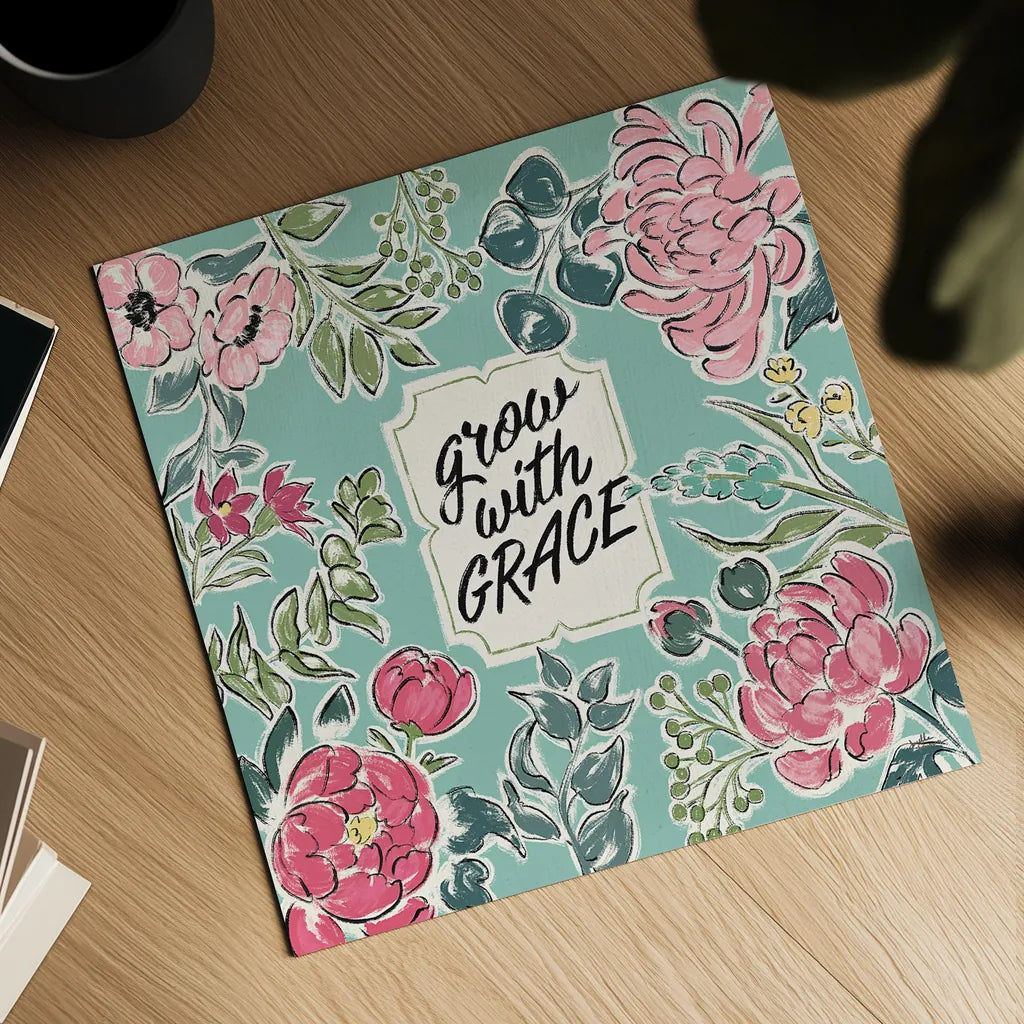 Live in Bloom IV by Janelle Penner. Shown as a detailed flat fine art print, highlighting archival giclee quality. Available as an archival giclee rolled canvas, fine art paper, or poster print. SKU 45943a.