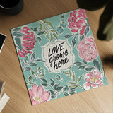 Live in Bloom V by Janelle Penner. Shown as a detailed flat fine art print, highlighting archival giclee quality. Available as an archival giclee rolled canvas, fine art paper, or poster print. SKU 45944a.