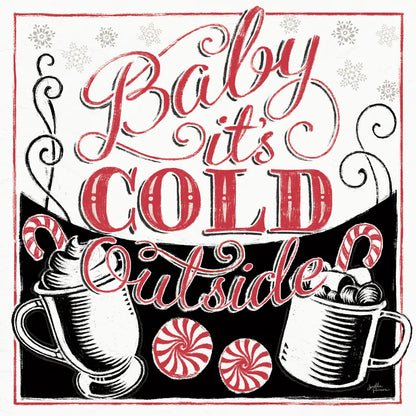 Merry Little Christmas BWR by Janelle Penner. SKU 48702a. Archival Giclee Fine art print for wall decor.