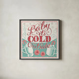 Merry Little Christmas II by Janelle Penner. Shown in a sleek black glass frame for a contemporary gallery look. Available as an archival giclee rolled canvas, fine art paper, or poster print. SKU 36039a.