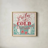 Merry Little Christmas II by Janelle Penner. Shown in a natural wood glass frame for a timeless modern aesthetic. Available as an archival giclee rolled canvas, fine art paper, or poster print. SKU 36039a.