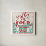 Merry Little Christmas II by Janelle Penner. Shown in a crisp white glass frame for a clean and minimalist style. Available as an archival giclee rolled canvas, fine art paper, or poster print. SKU 36039a.