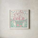Merry Little Christmas II Vintage by Janelle Penner. Shown in a crisp white glass frame for a clean and minimalist style. Available as an archival giclee rolled canvas, fine art paper, or poster print. SKU 50973a.