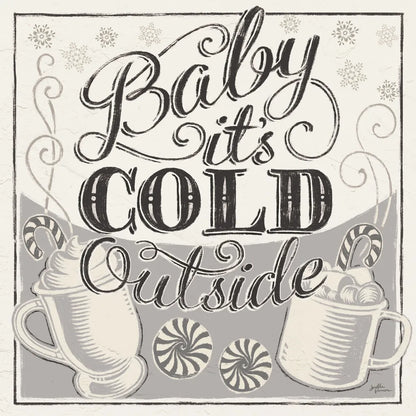 Merry Little Christmas II White Gray by Janelle Penner. SKU 66640a. Archival Giclee Fine art print for wall decor.