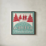 Merry Little Christmas III by Janelle Penner. Shown in a sleek black glass frame for a contemporary gallery look. Available as an archival giclee rolled canvas, fine art paper, or poster print. SKU 36040a.