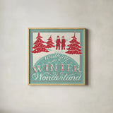 Merry Little Christmas III by Janelle Penner. Shown in a natural wood glass frame for a timeless modern aesthetic. Available as an archival giclee rolled canvas, fine art paper, or poster print. SKU 36040a.