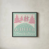 Merry Little Christmas III Vintage by Janelle Penner. Shown in a sleek black glass frame for a contemporary gallery look. Available as an archival giclee rolled canvas, fine art paper, or poster print. SKU 50974a.