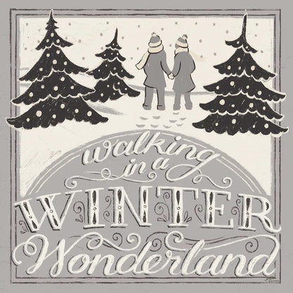 Merry Little Christmas III White Gray by Janelle Penner. SKU 66641a. Archival Giclee Fine art print for wall decor.