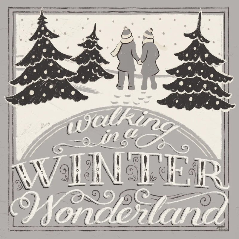 Merry Little Christmas III White Gray by Janelle Penner. SKU 66641a. Archival Giclee Fine art print for wall decor.