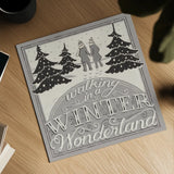Merry Little Christmas III White Gray by Janelle Penner. Shown as a detailed flat fine art print, highlighting archival giclee quality. Available as an archival giclee rolled canvas, fine art paper, or poster print. SKU 66641a.