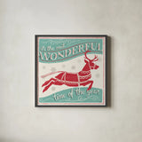 Merry Little Christmas IV by Janelle Penner. Shown in a sleek black glass frame for a contemporary gallery look. Available as an archival giclee rolled canvas, fine art paper, or poster print. SKU 36041a.