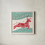 Merry Little Christmas IV by Janelle Penner. Shown in a crisp white glass frame for a clean and minimalist style. Available as an archival giclee rolled canvas, fine art paper, or poster print. SKU 36041a.