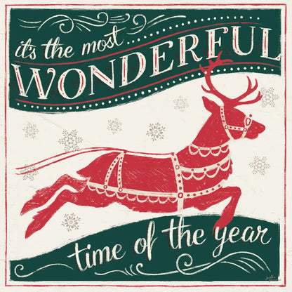 Merry Little Christmas IV Green by Janelle Penner. SKU 57502a. Archival Giclee Fine art print for wall decor.