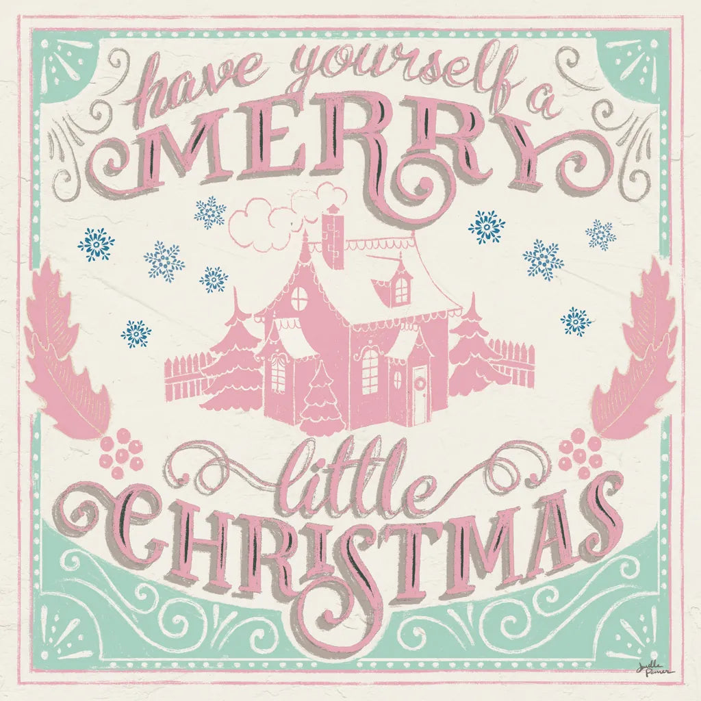 Merry Little Christmas V Vintage by Janelle Penner. SKU 50976a. Archival Giclee Fine art print for wall decor.