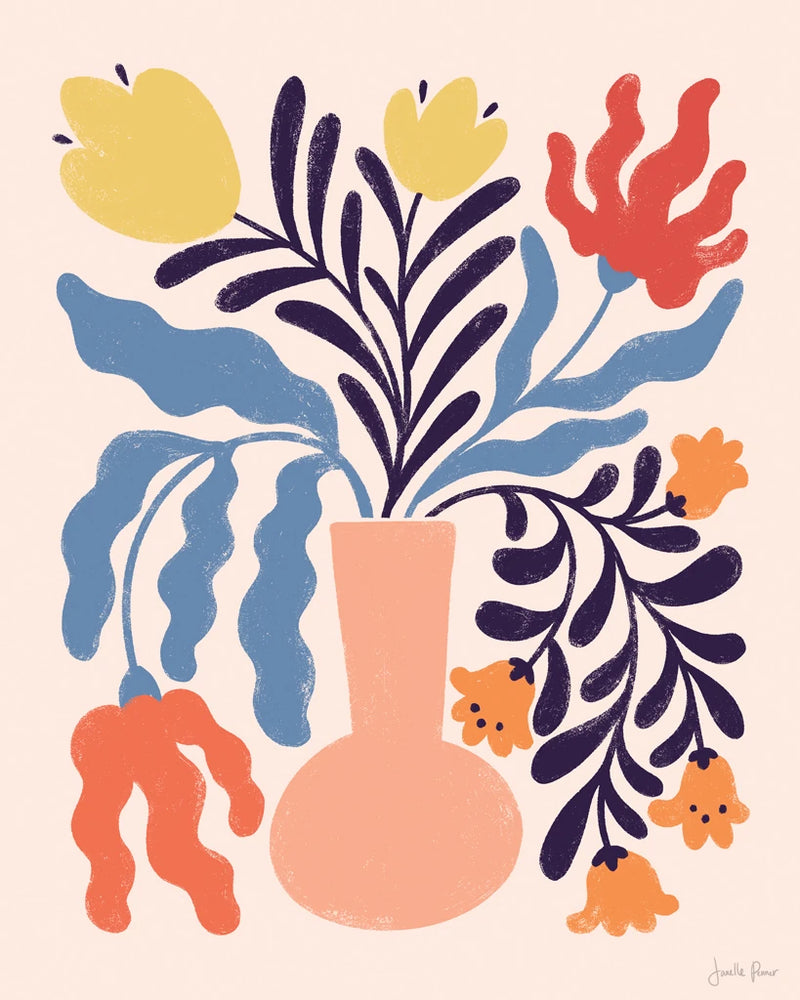 Mid Mod Floral I by Janelle Penner